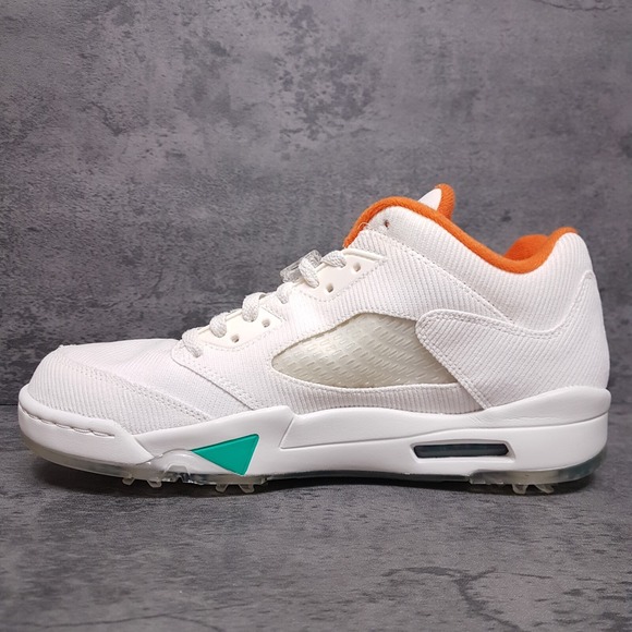 NIKE‎ AIR JORDAN 5 Low NRG Lucky and Good Golf Shoes Mens Size 9.5 White Orange main image 4